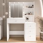 Hanah Home Monroe - MO2-W Mesa de Maquillaje Blanca